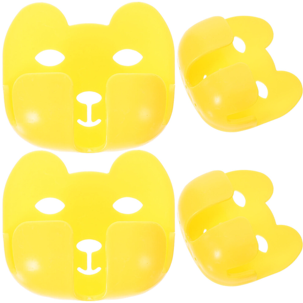 4 Sztuki Plastikowy Uchwyt Na Szczoteczki Do ZęBóW (ŻółTy)-image