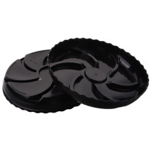 2 Pcs Redondo Plástico Para Suporte Suculentas Preto