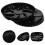 2 Pcs Redondo Plástico Para Suporte Suculentas Preto 10