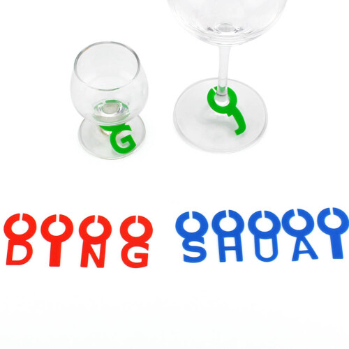 26 Pcs Letras Alfabeto Silicone Taça 2