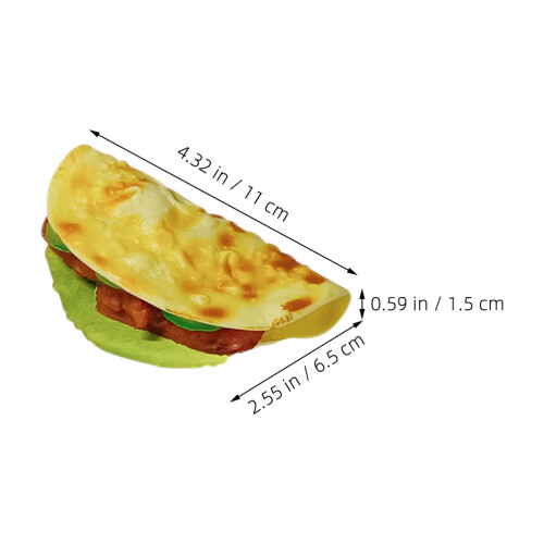 2 Stuks Realistisch Pannenkoekmodel Valse Burrito Decoratie 1