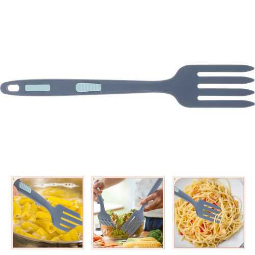 Silicone Keukenvork Multifunctioneel Ergonomisch Donkerblauw 2