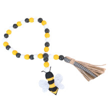 1Houten Kralen Bead Garland Met Multikleur Tassels Voor Feestdecor