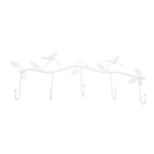 1Witte Leaf Bird Ijzeren Haak Voor Organisatie En