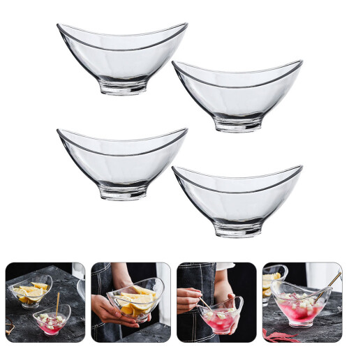 4 Unidades Tijelas Acrílico Transparente Para Lanches 1