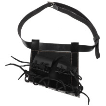 Ceinture En Cuir Noir Pour Ceinture Porte-Épée Usage