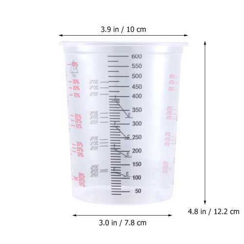 2Stück Messbecher Farbwaage 600Ml 1