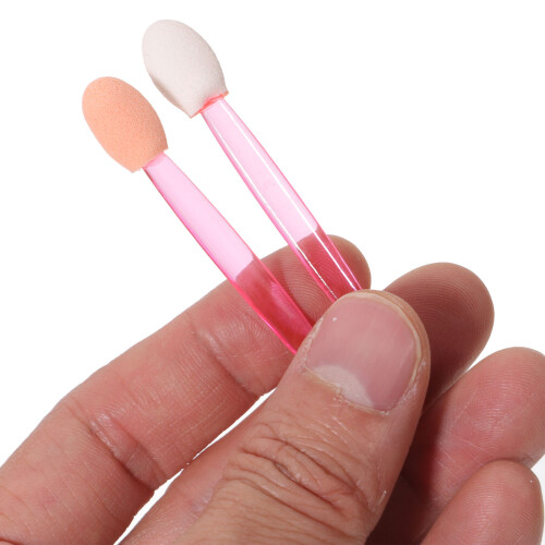 100 Stuks Wegwerp Dubbelkop Oogschaduw Borstel Stick 2