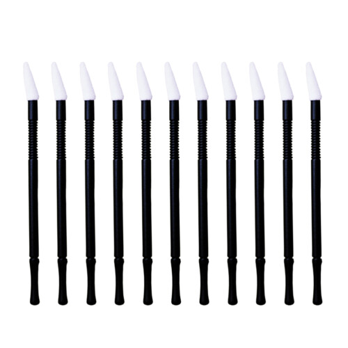100 Draagbare Lippenkwast Mini Lippenstiftstift Schuin Type