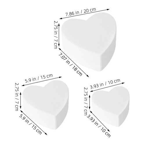 3 Piezas Forma Corazón Para Decoración Y Fondant 1