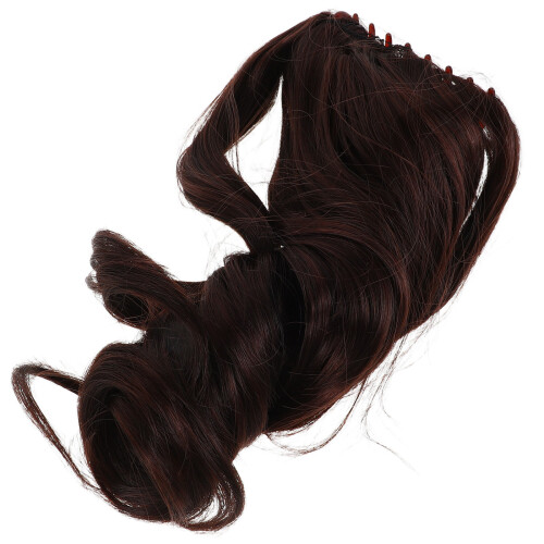 Ponytail Extension Donkerbruin Krullend Synthetisch Haar