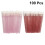 100 Wegwerp Lipgloss Bars Lippenstift Applicators (Rood + Roze) 1