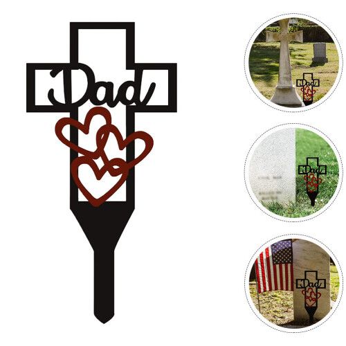 Cruz De Metal Para E Túmulos Decoração De Cemitério 1