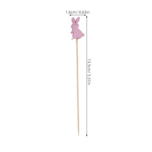 100 Pezzi Easter Bunny Cocktail In Bamboo Per Frutta 1