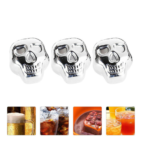 3 Cubos De Hielo Inoxidable Forma De Para Whisky 1