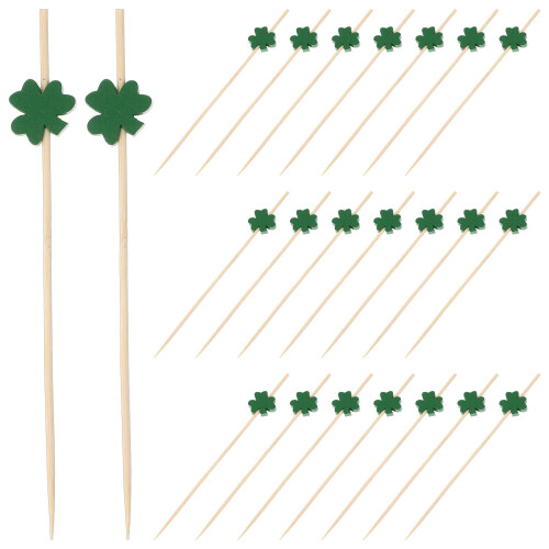 100 Pezzi Shamrock Cocktail Picks Per Frutta E Dolci Festa