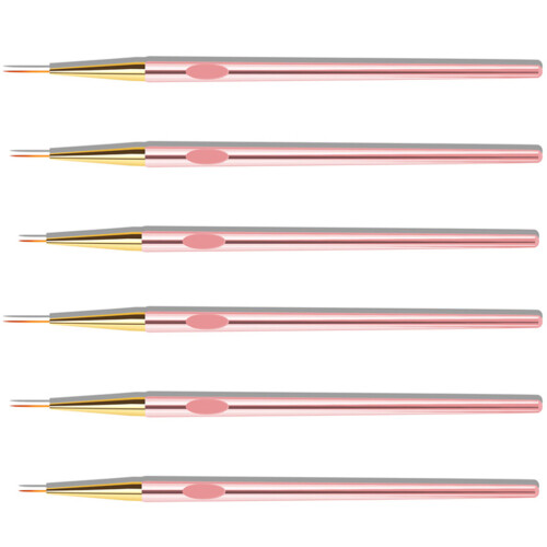 6St Professionele Nail Art Pens Rose Manicure Brushes 2