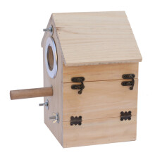 Raindrops Conure Nesting Box Wood Khaki Indoor Placement 1set