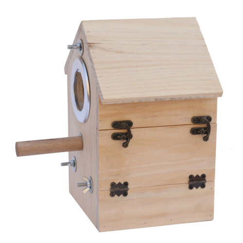 Raindrops Conure Nesting Box Wood Khaki Indoor Placement 1set