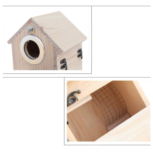 Raindrops Conure Nesting Box Wood Khaki Indoor Placement 1set 1