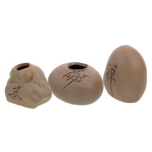3Pcs Ceramic Mini Desk Vases Khaki Small Flower Vases for Shelf Decor