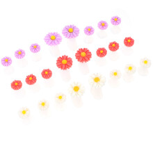 24 Unidades Separadores De Dedos Silicona Flor Margarita Para