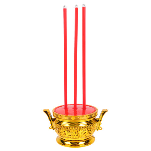 Creative Red LED Buddha Incense Burner Plastic Aromatherapy 1