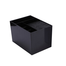 1 Soporte Peluquería Caja 6 Ranuras Negro