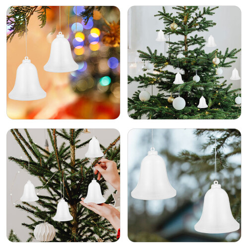 6Pcs Clear Plastic Christmas Bells Candy Boxes for Wedding Party Decor 2