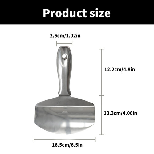 Stalen plamuurschraper met gebogen rand Ergonomisch handvat voor 2