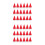 72Pcs Soft Mini Santa Hat Craft Accessories Red Christmas Table Decor 7