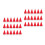 72Pcs Soft Mini Santa Hat Craft Accessories Red Christmas Table Decor 8