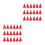 72Pcs Soft Mini Santa Hat Craft Accessories Red Christmas Table Decor 5