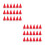 72Pcs Soft Mini Santa Hat Craft Accessories Red Christmas Table Decor 9