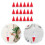 72Pcs Soft Mini Santa Hat Craft Accessories Red Christmas Table Decor 11