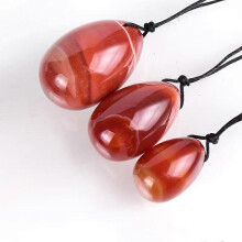 pezzi/set uovo di giada naturale di corniola per esercizi di Kegel per donne, massaggio con palline, cura dell'igiene, uovo di giada per ras