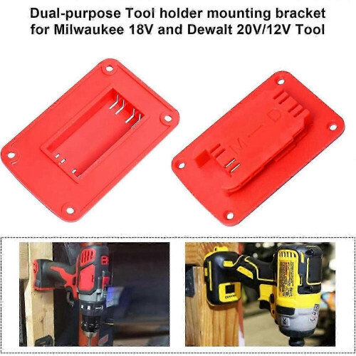 12 τεμάχια θήκης εργαλείων συμβατή με Milwaukee M18 & για Dewalt 20v, βάση τρυπανιού τοίχου με 1