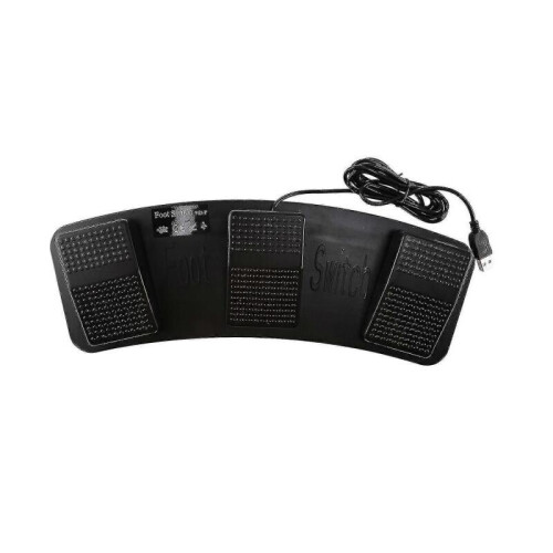 Fs3-p Usb Triple Foot Switch Pedal Control Keyboard Mouse 3 Pedals Simulate Any Key On Keyboard Com