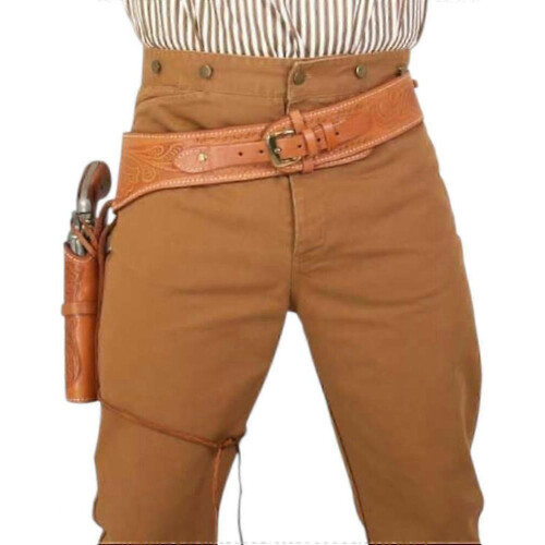 Θήκη Όπλου Wild West με Ζώνη .22 .35/357 .44/45 Caliber Old Western Cowboy Χειροποίητη Θήκη Πιστολιού Περ 1