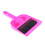 Conjunto De Vassourinha E Lixeira Plástico Mini Para (Rosa) 1