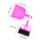 Conjunto De Vassourinha E Lixeira Plástico Mini Para (Rosa) 3