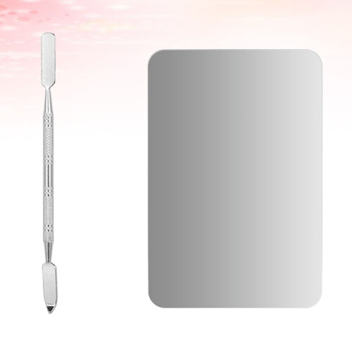 2 Stuks RVS Nail Art Oogschaduw Make-up Pallet Stick Set (Wit) 2