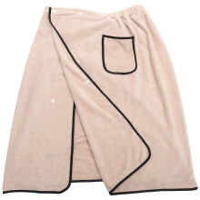 1Pc Coral Fleece Men Bath Towel Wearable Skirt Green Absorbent Home
