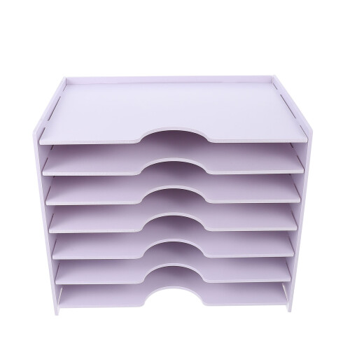 Simple File Storage Box Desktop Container Büro Weiß