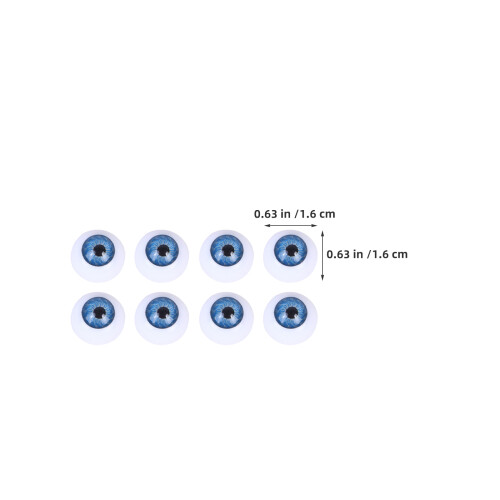 45Pcs Blue Plastic Craft Eyes Realistic Button Eyes for 1