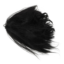 Kurze Schwarze Echthaarperücke Für Frauen Mit Luftpony