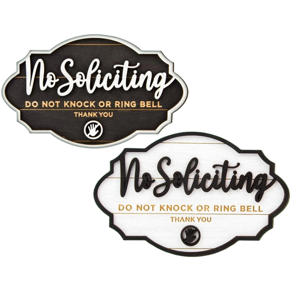 Comical Anti Soliciting Wood Signboard Indoor Use Simple-image-OPC-PM7GZBZ-NEW