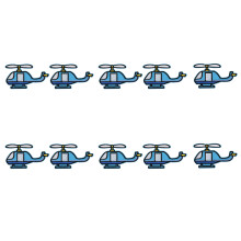 10Pcs Cartoon Vehicle Embroidery Appliques-helicopter