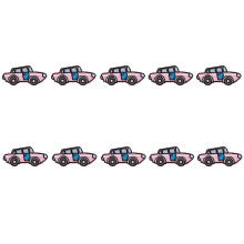 10Pcs Cartoon Car Embroidery Applique Iron On Fabric-sports car