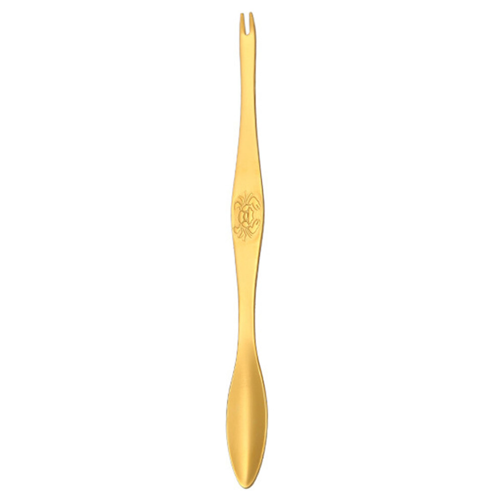 Steel Seafood Utensils Crabs Meat Extractor Fork And Spoon-Gold 7695000167148